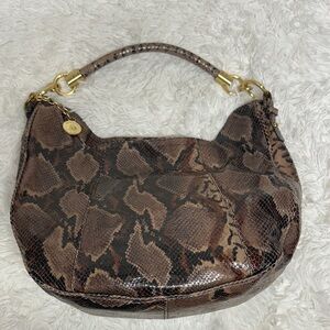 Brahmin Python Snake Print Hobo Bag